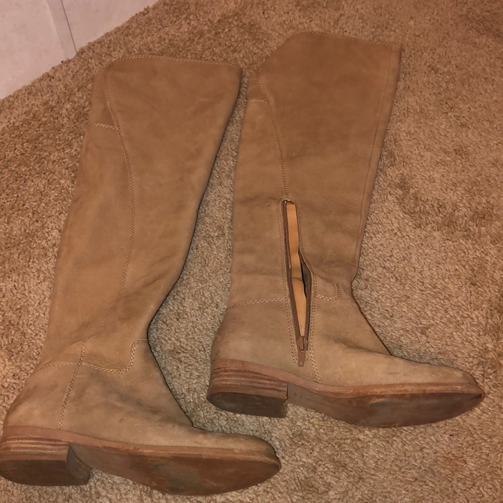 Knee-high tan Lucky brand boots